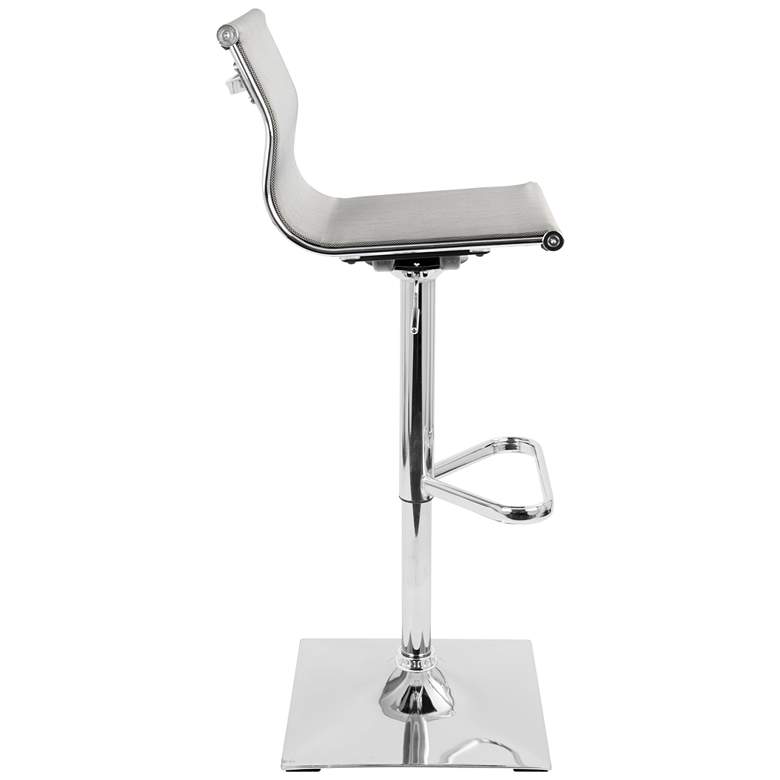 Image 2 Mirage Contemporary Adjustable Barstool with Swivel in Silver by LumiSource more views