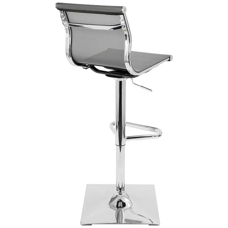 Image 3 Mirage Contemporary Adjustable Barstool with Swivel in Silver by LumiSource more views