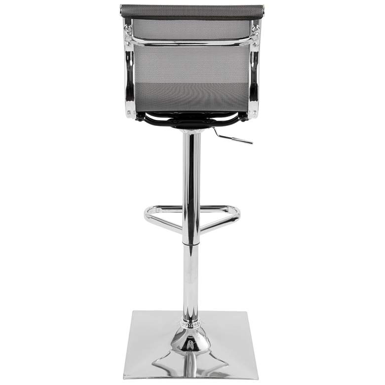 Image 4 Mirage Contemporary Adjustable Barstool with Swivel in Silver by LumiSource more views