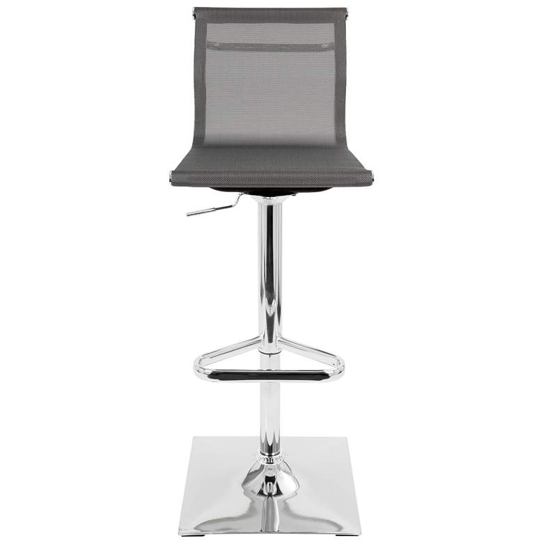 Image 5 Mirage Contemporary Adjustable Barstool with Swivel in Silver by LumiSource more views