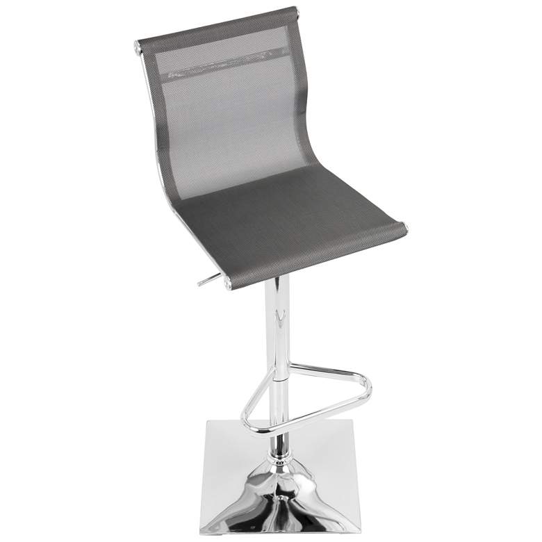 Image 6 Mirage Contemporary Adjustable Barstool with Swivel in Silver by LumiSource more views
