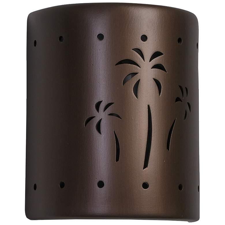 Image 2 Mirage Flats 10 inch High Bronze Ceramic LED Outdoor Wall Light