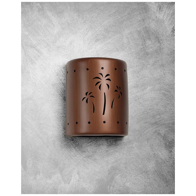 Image 3 Mirage-Flats-10-Inch-High-Ceramic-Copper-Up/Down-LED-Outdoor-Wall-Light more views