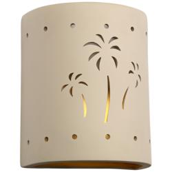 Mirage Flats 10&quot; High Palm Trees Ceramic LED Outdoor Wall Light