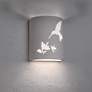 Mirage Flats 10"H White Hummingbird LED Outdoor Wall Light