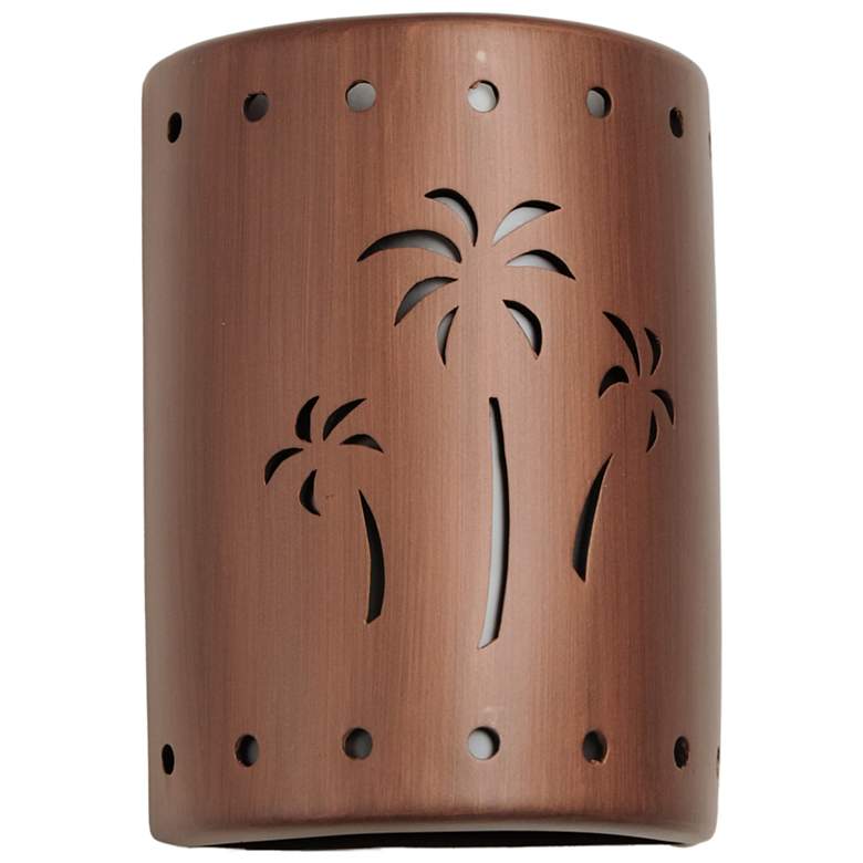 Image 1 Mirage-flats-13-inch-high-ceramic-copper-up/down-LED-outdoor-wall-light