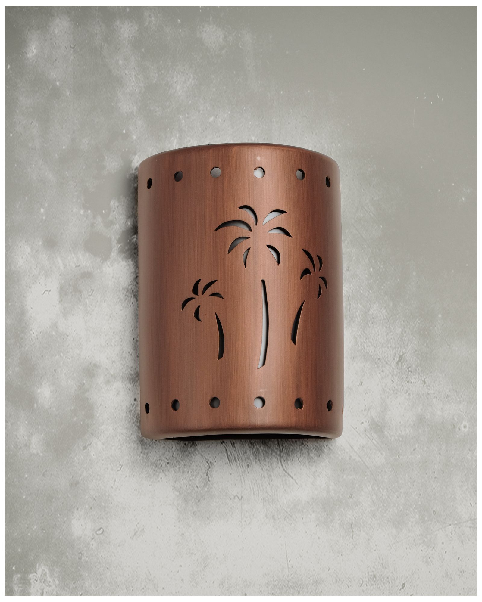 Image 3 Mirage-flats-13-inch-high-ceramic-copper-up/down-LED-outdoor-wall-light more views