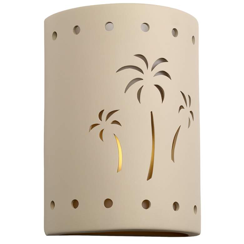 Image 1 Mirage-Flats-13-inch-high-ceramic-cotton-wood-palm-tree-w/holes-up/down-LED