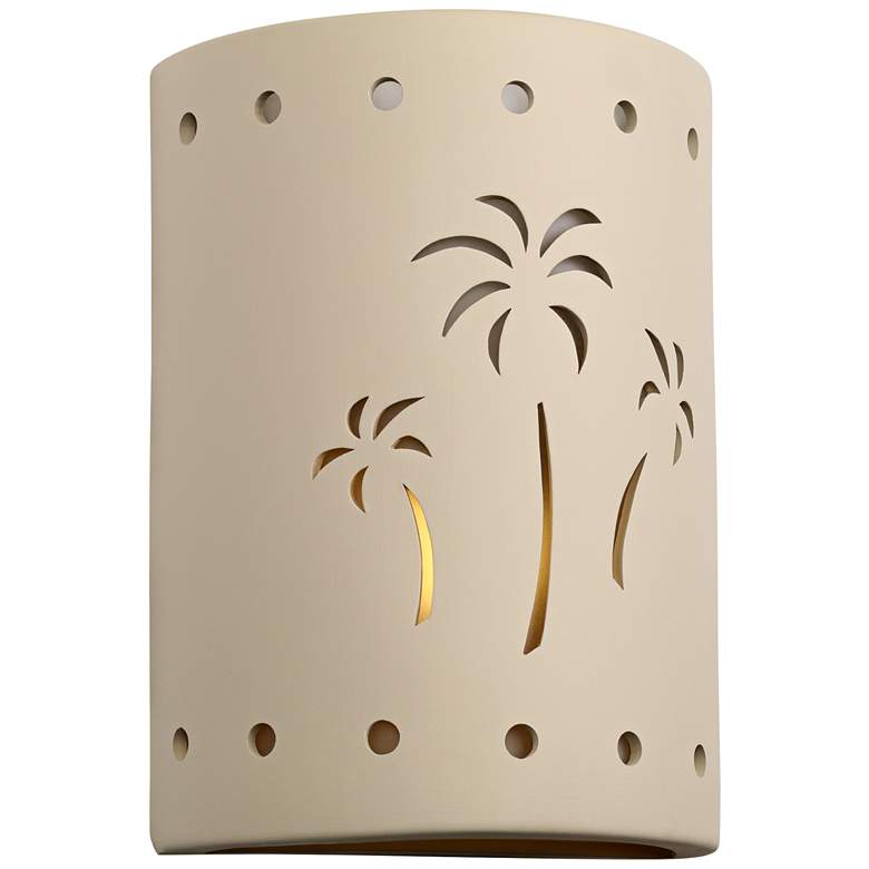 Image 2 Mirage Flats 13"H Cottonwood Ceramic LED Outdoor Wall Light