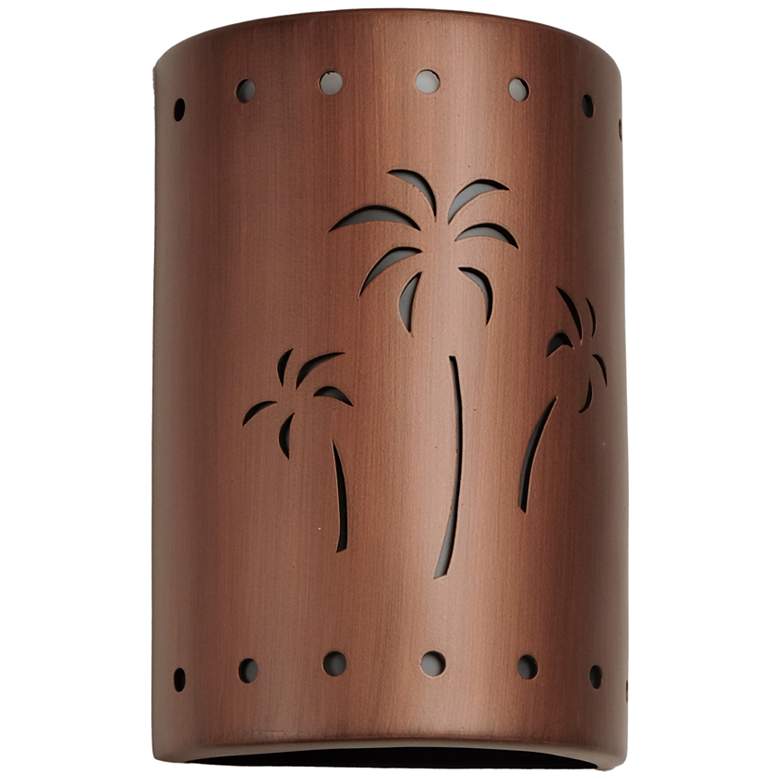 Image 1 Mirage-flats-15-inch-high-ceramic-copper-up/down-LED-outdoor-wall-light
