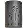 Mirage-flats-15-inch-high-ceramic-pewter-up/down-LED-outdoor-wall-light