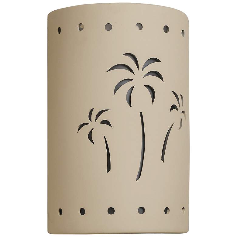 Image 2 Mirage Flats 15"H Cottonwood Ceramic LED Outdoor Wall Light