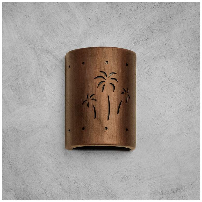 Image 3 Mirage-Flatts-8.5-inch-high-ceramic-copper-up/down-led-outdoor-wall-light more views