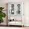 Mirage Mirrored 2-Door LED Lighted Curio Cabinet