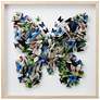 Mirage Multi-Color Butterfly 32"w x 32"h Square Framed Wall Art