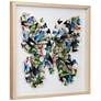 Mirage Multi-Color Butterfly 32"w x 32"h Square Framed Wall Art