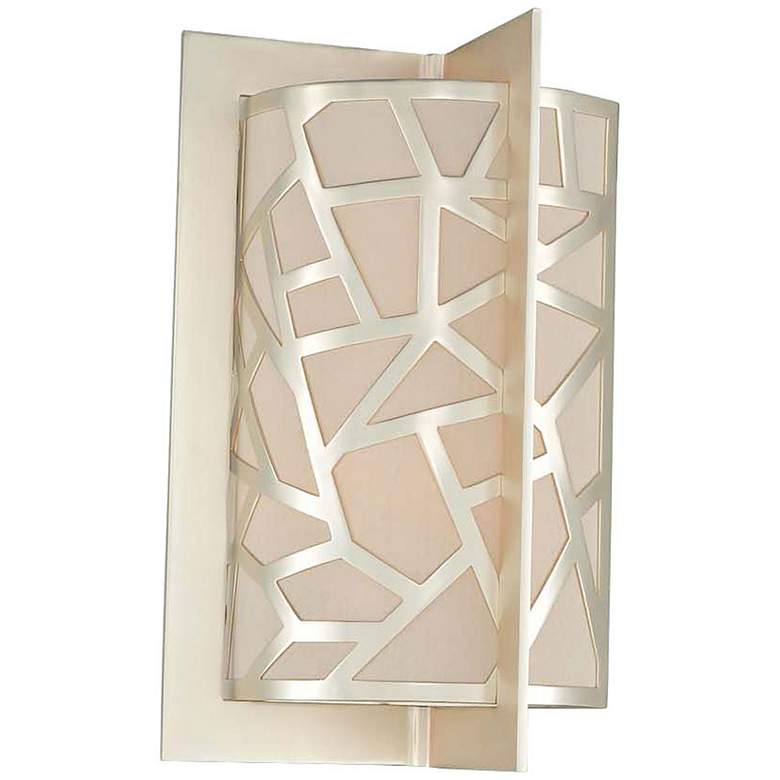 Image 1 Miramar 14" High Rose Silver 2-Light Wall Sconce