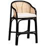 2_Miranda 23 1/2" Natural Brown Black Rattan Counter Stool