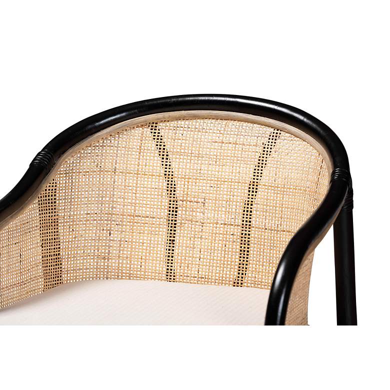 Image 3 Miranda 23 1/2" Natural Brown Black Rattan Counter Stool more views