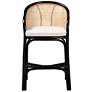 6_Miranda 23 1/2" Natural Brown Black Rattan Counter Stool more views