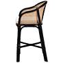 7_Miranda 23 1/2" Natural Brown Black Rattan Counter Stool more views