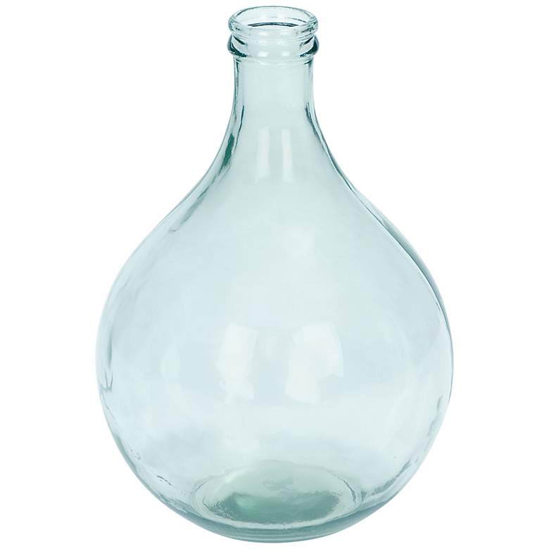 Image 2 Miranda Blue Glass 17 inch High Decorative Lightbulb-Shaped Vase
