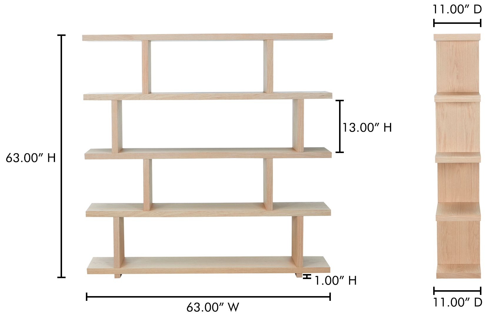 Image 7 Miri Large Shelf Oak more views