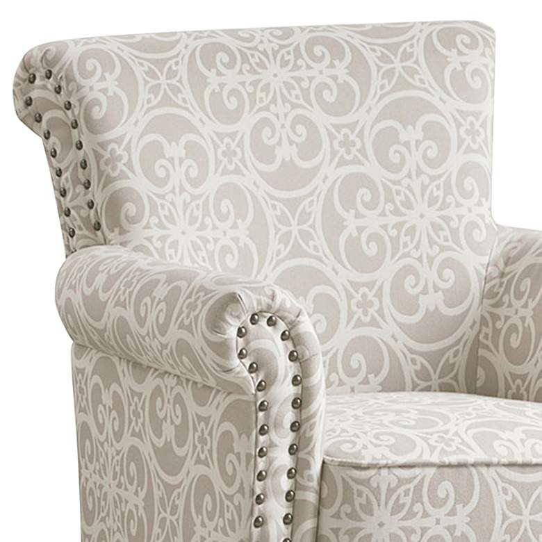 Image 3 Miri Natural Fretwork Fabric Tight Back Club Chair more views