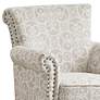 Miri Natural Fretwork Fabric Tight Back Club Chair