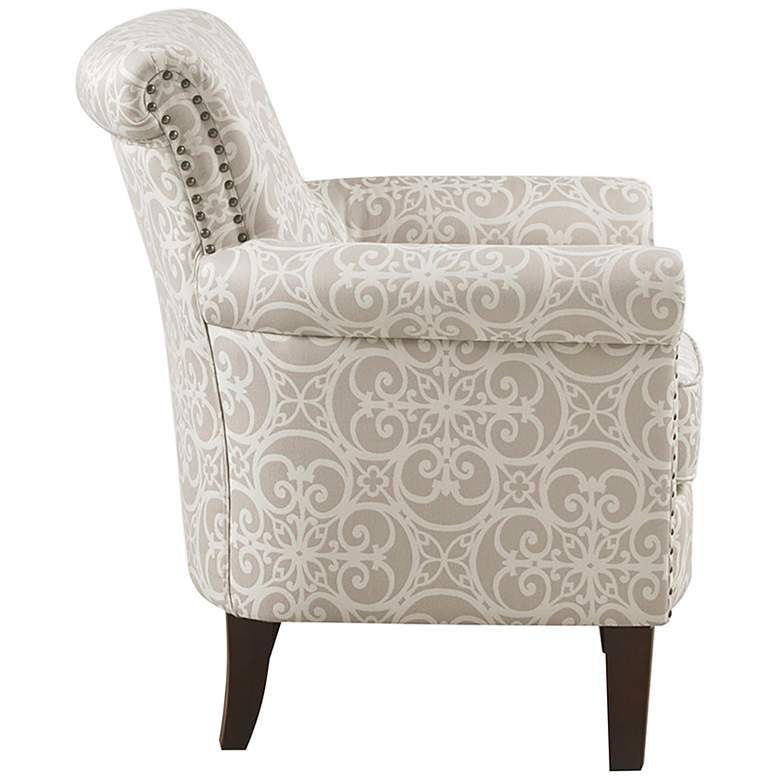 Image 7 Miri Natural Fretwork Fabric Tight Back Club Chair more views