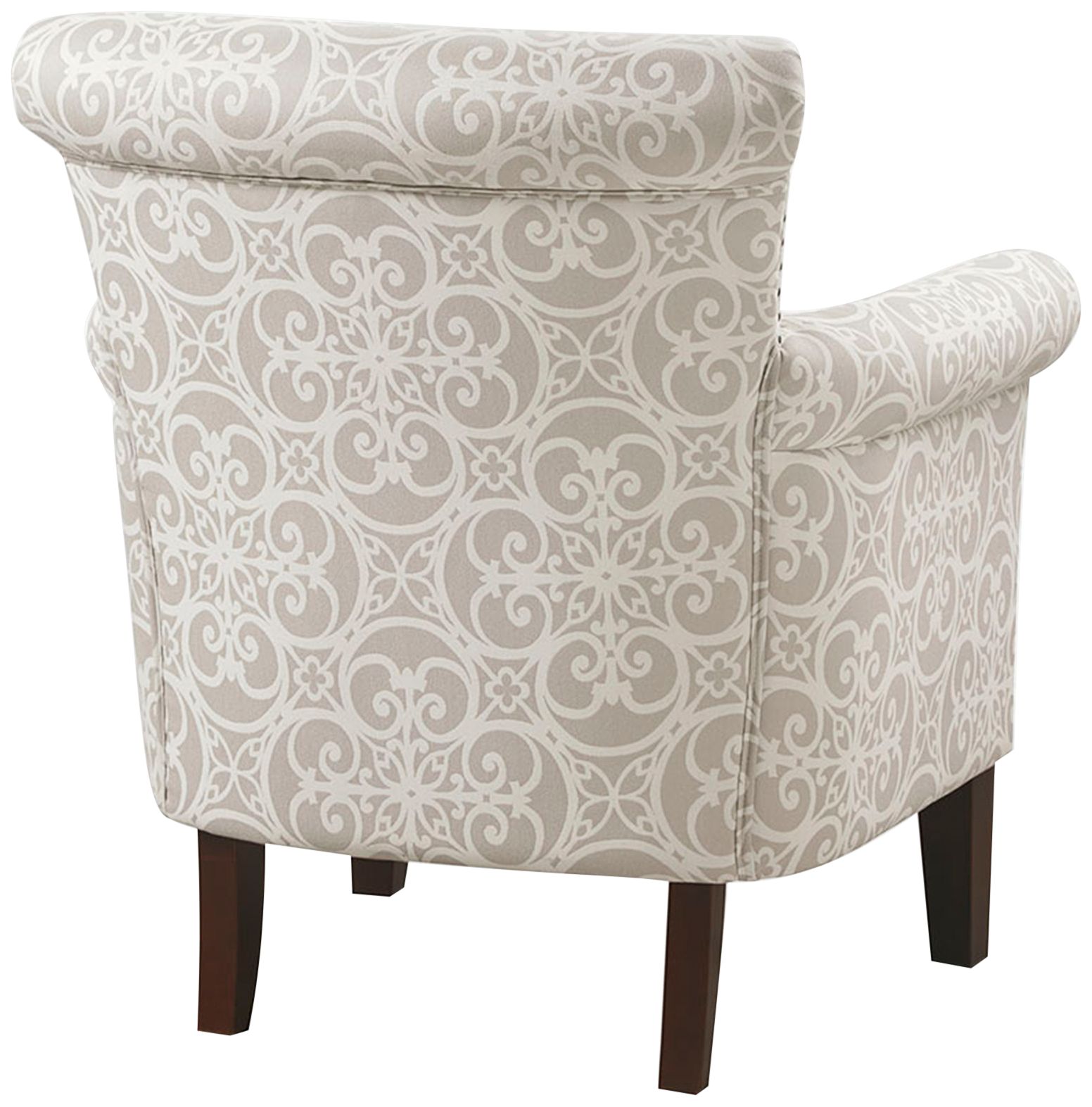 Miri Natural Fretwork Fabric Tight Back Club Chair