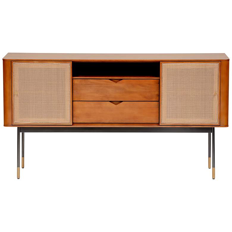 Image 1 Miriam 59" Wide Brown Wood 2-Drawer Sideboard