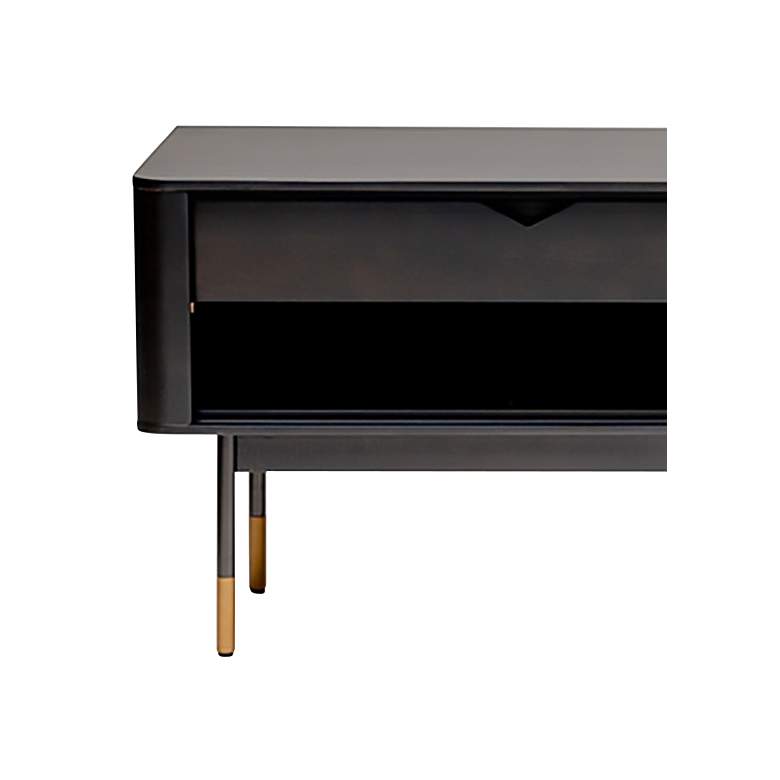Image 2 Miriam 70 3/4" Wide Black Wood 2-Door Media Stand more views