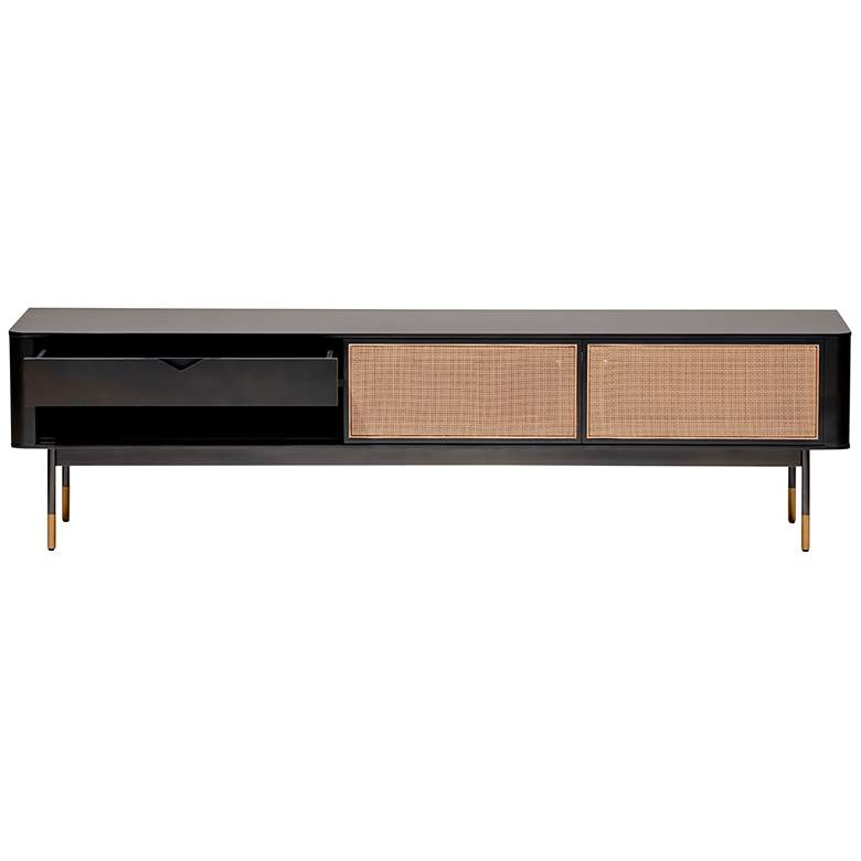 Image 5 Miriam 70 3/4" Wide Black Wood 2-Door Media Stand more views