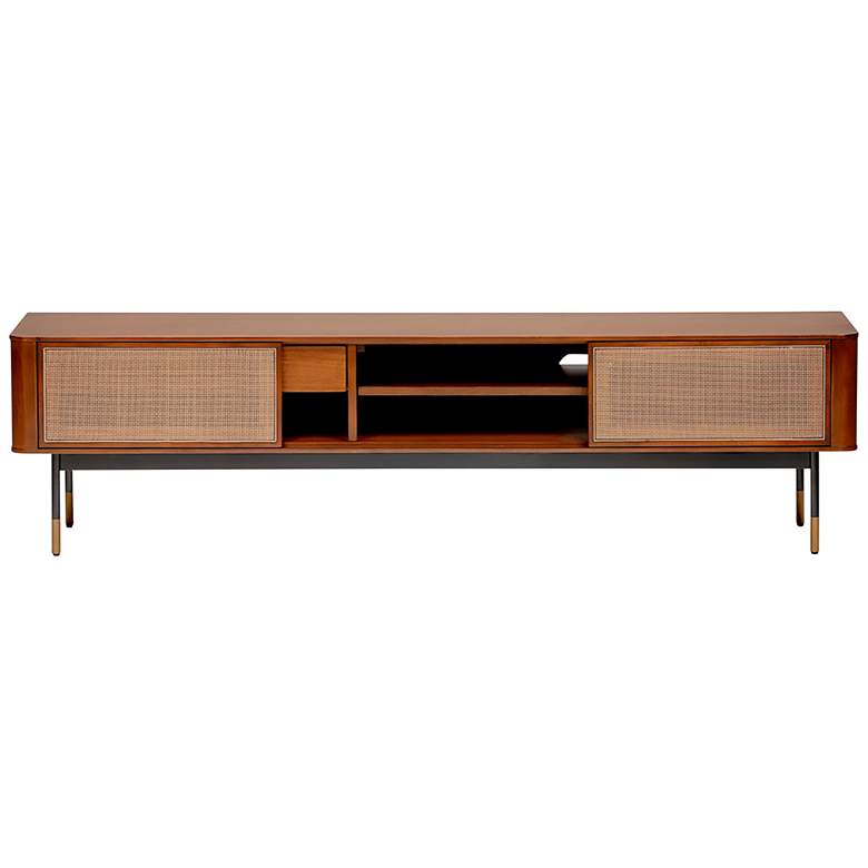 Image 7 Miriam 70 3/4" Wide Brown Wood 2-Door Media Stand more views