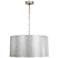 Miro 20" Wide Vintage Silver Drum Pendant Light