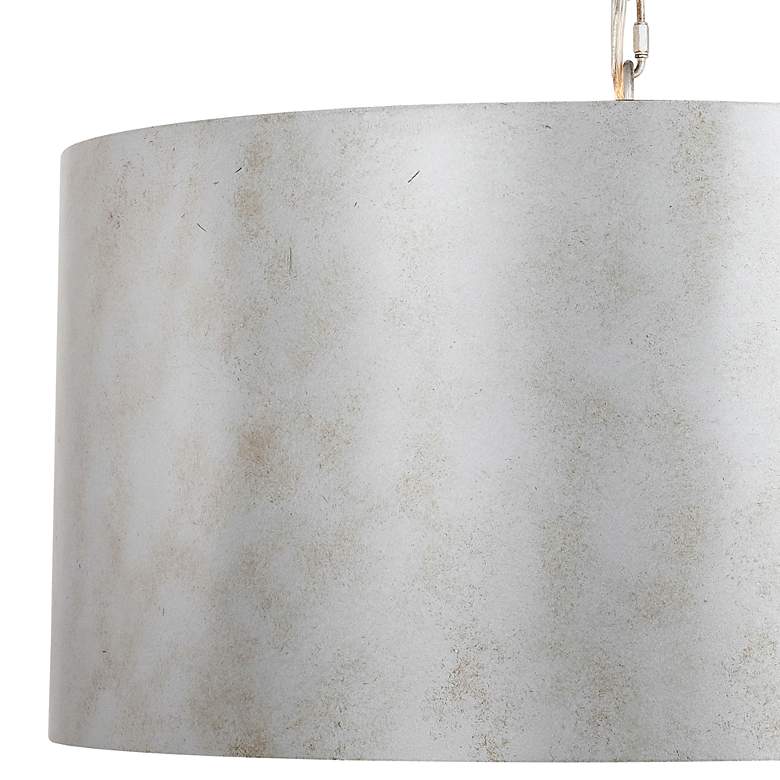 Image 3 Miro 20" Wide Vintage Silver Drum Pendant Light more views