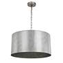 4_Miro 20" Wide Vintage Silver Drum Pendant Light more views