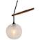Miro 9" Wide LED Bubble Glass Walnut Crossbar Chandelier w/ Black Acce
