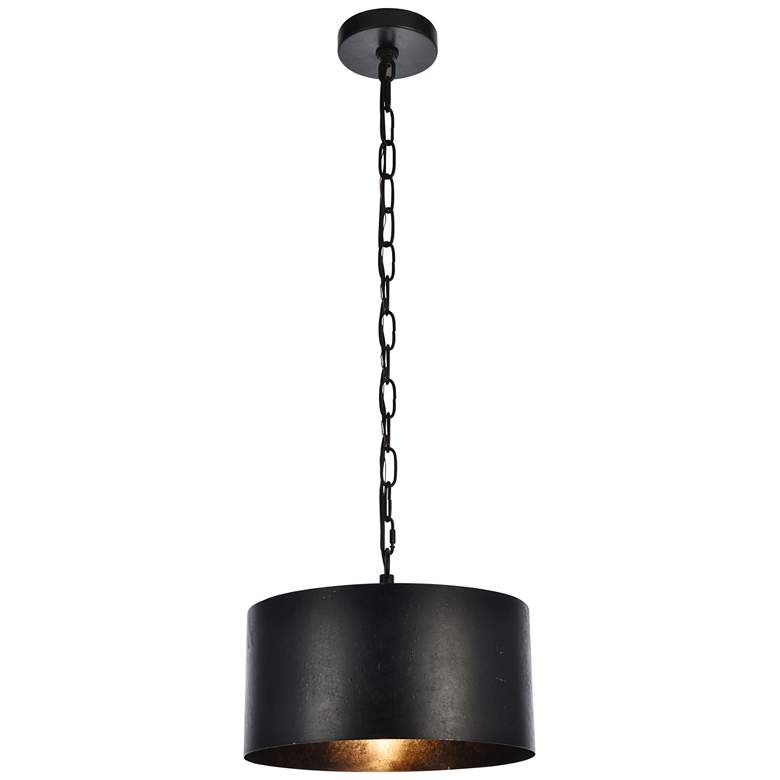 Image 1 Miro Collection Pendant D15 H9.25 Lt:1 Vintage Black Finish