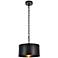 Miro Collection Pendant D15 H9.25 Lt:1 Vintage Black Finish
