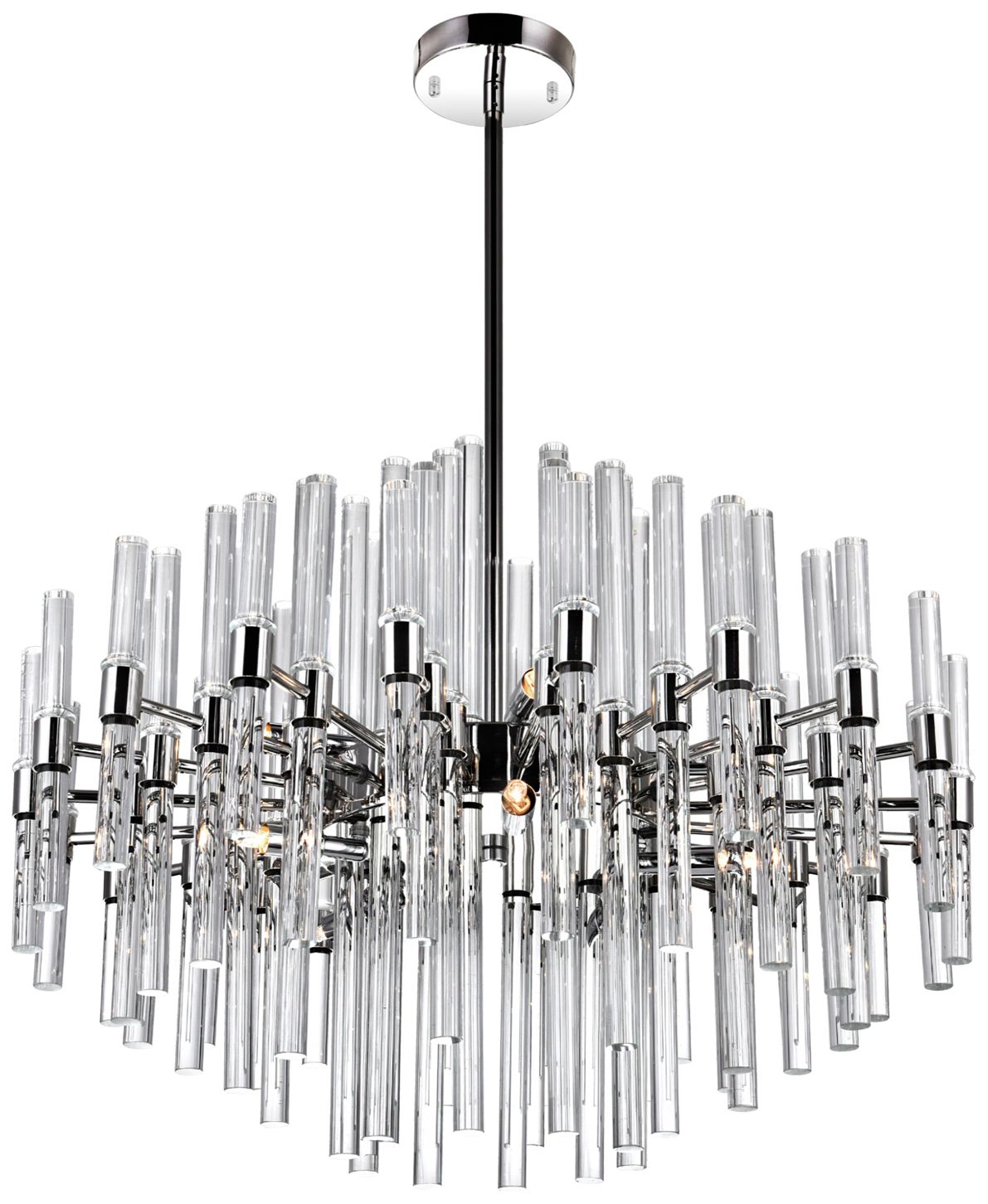 Miroir 10 Light 26in Polished Nickel Chandelier