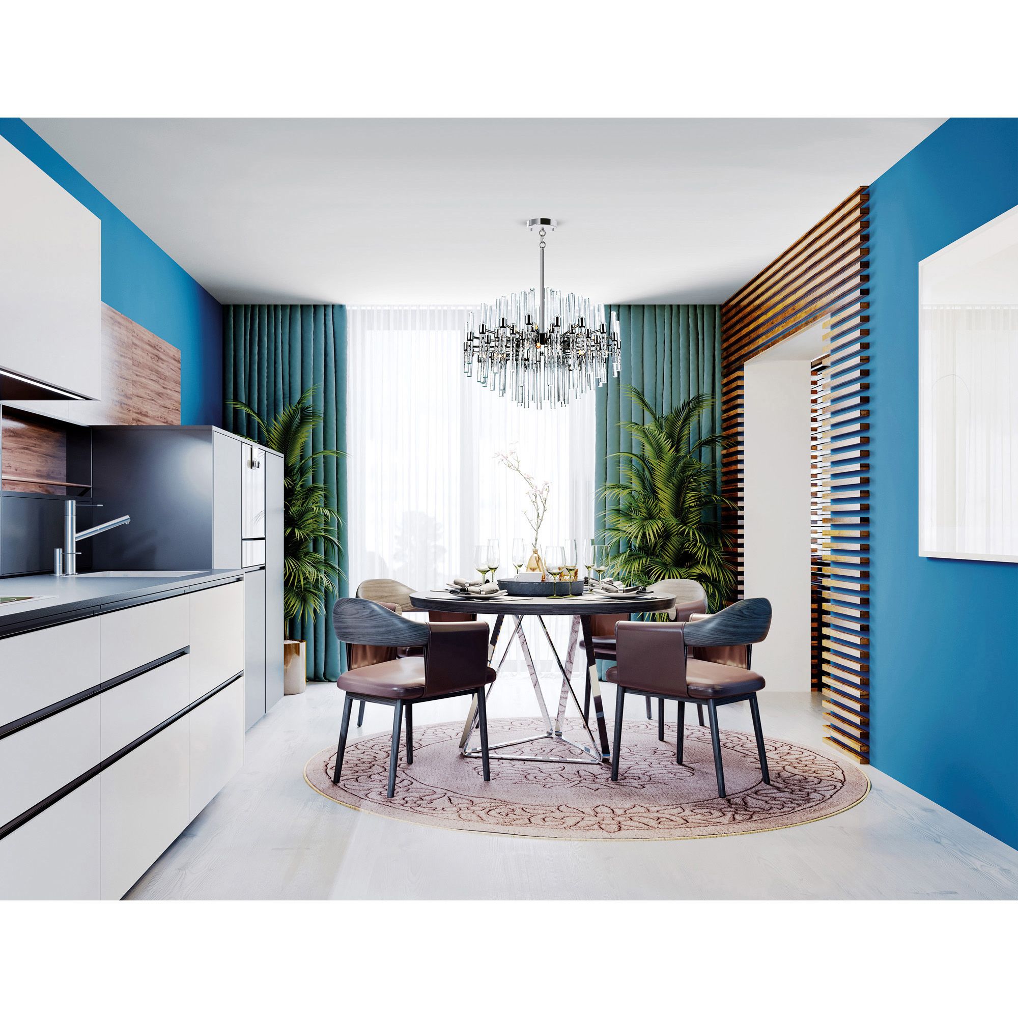 Image 7 Miroir 10 Light Chandelier With Polished Nickel Finish more views