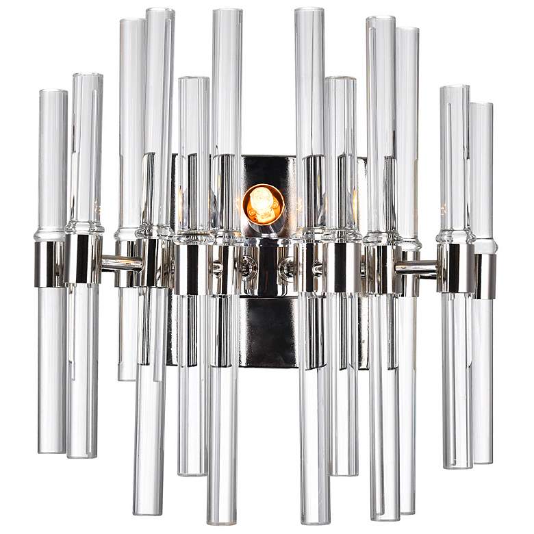 Image 1 Miroir 2 Light Wall Light With Polished Nickel Finish