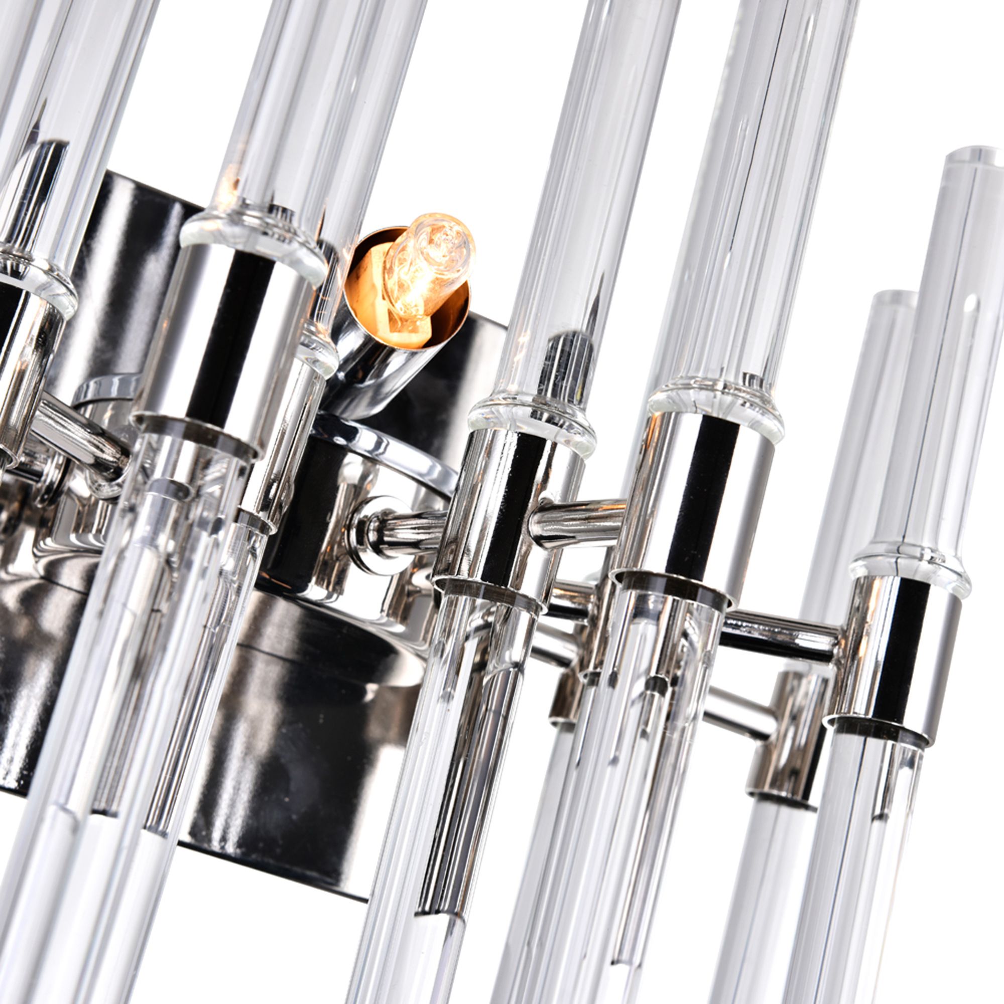 Image 3 Miroir 2 Light Wall Light With Polished Nickel Finish more views