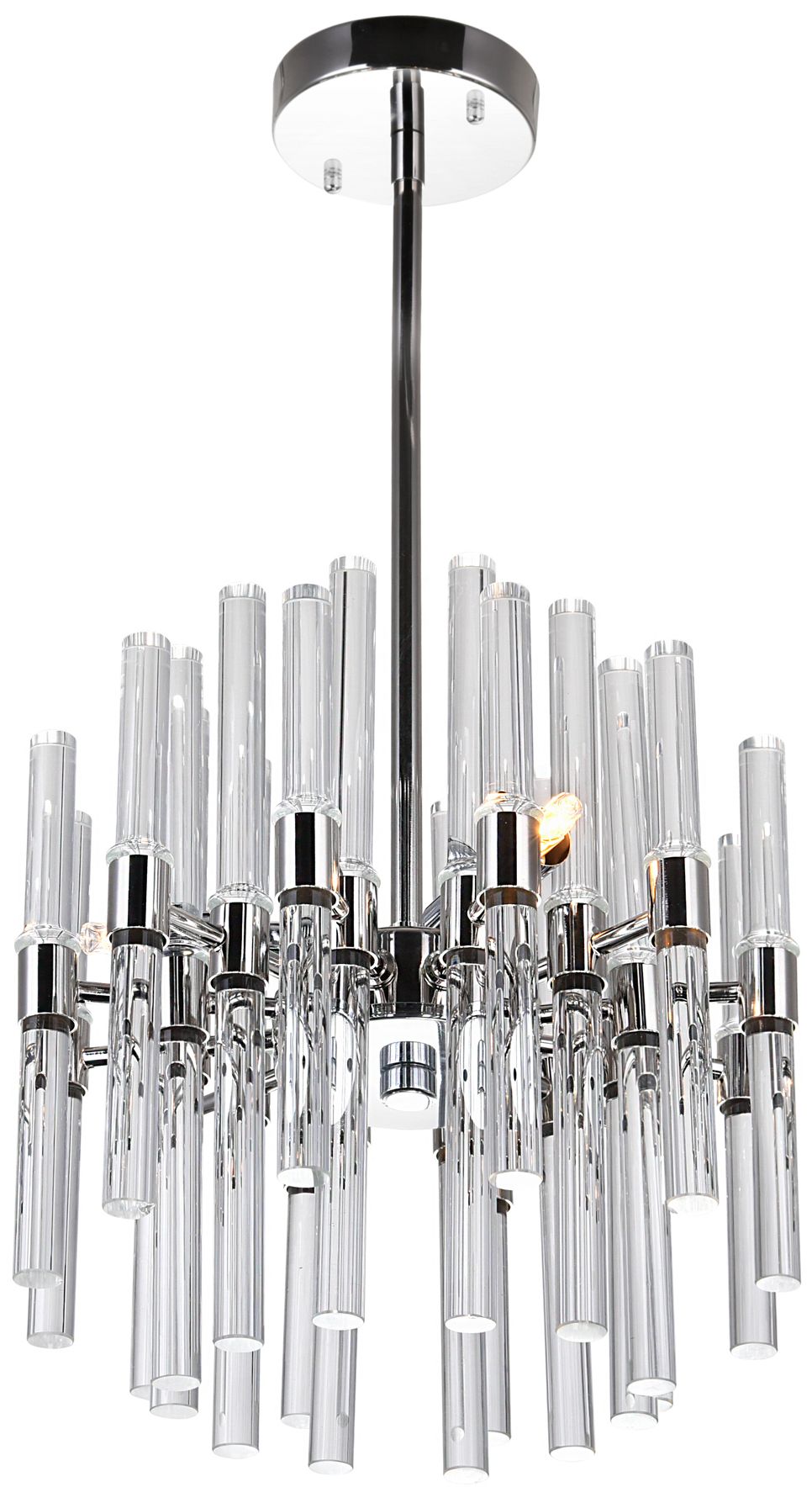 Miroir 6 Light 10in Polished Nickel Mini Chandelier