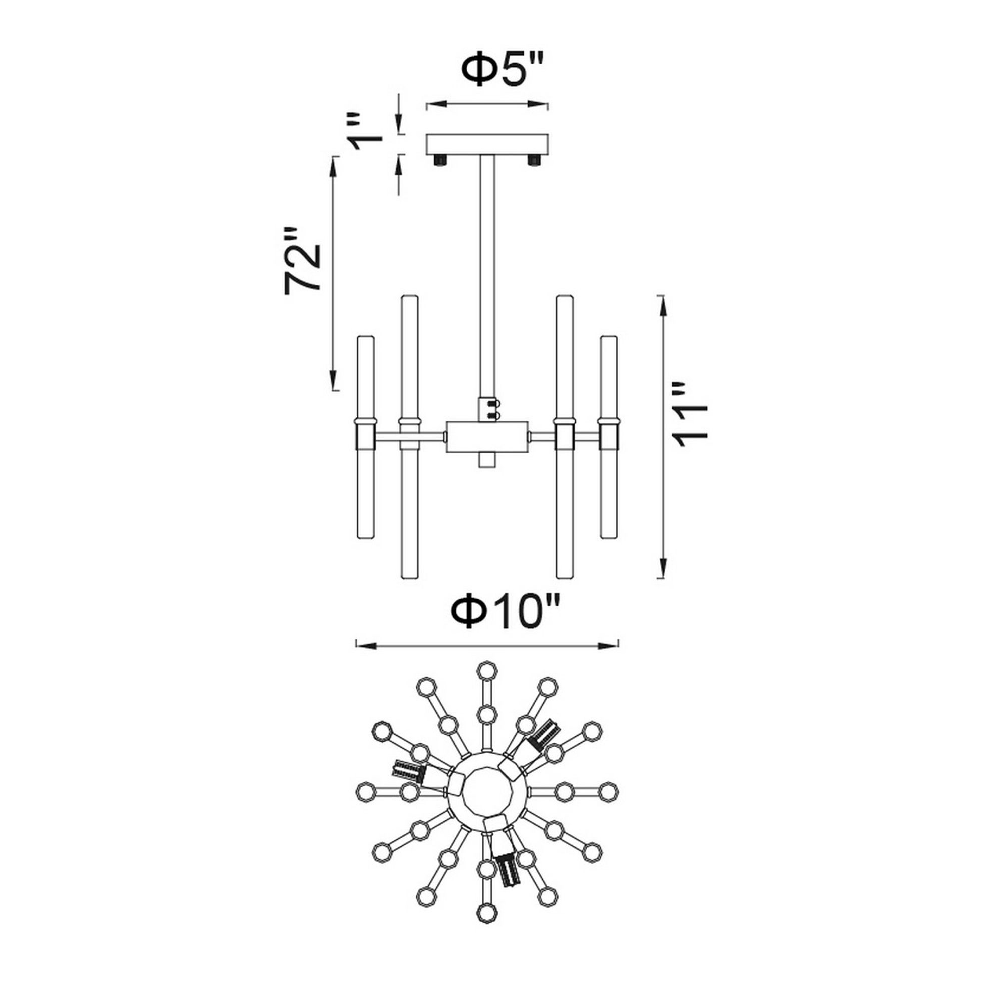 Image 7 Miroir 6 Light 10in Polished Nickel Mini Chandelier more views