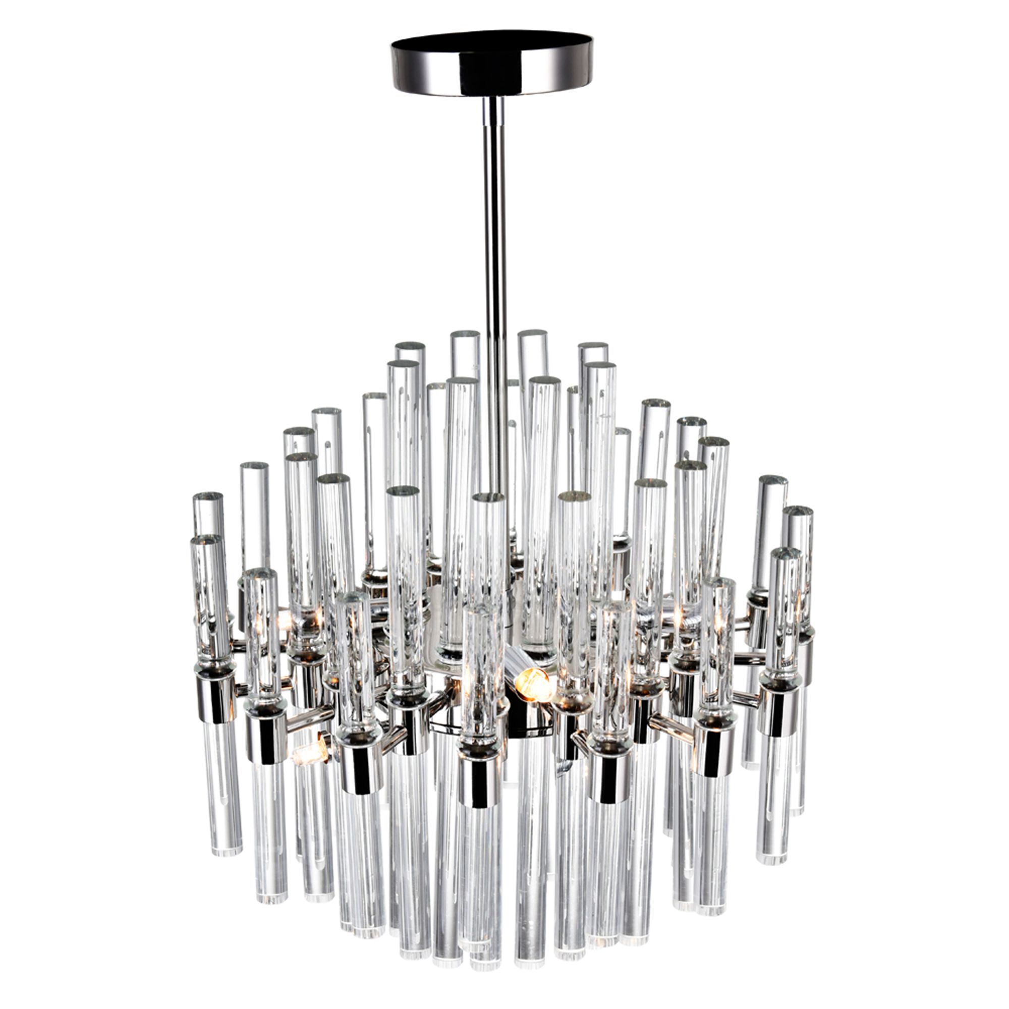 Image 3 Miroir 8 Light 16in Polished Nickel Chandelier more views
