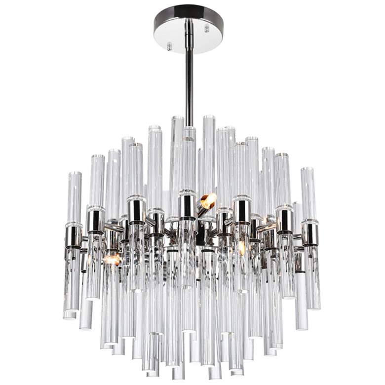 Image 1 Miroir 8 Light Chandelier With Polished Nickel Finish
