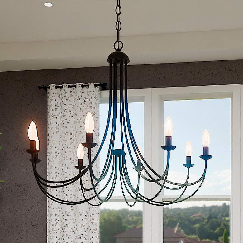 Image 2 Mirren 9-Light Imperial Bronze Chandelier